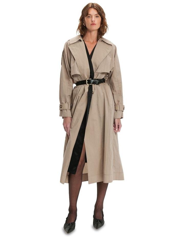 Cue Cotton Twill Trench Coat in Almond Toast 8