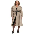 Cue Cotton Twill Trench Coat in Almond Toast 14