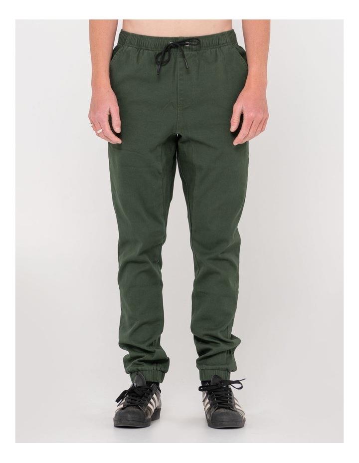 Rusty Hook Out Elastic Pant in Green 40