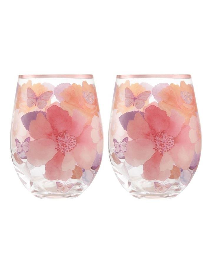 Maxwell & Williams Camilla Stemless Glass 560ml Set of 2 Gift Boxed in Rose Gold Rose