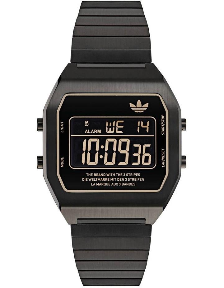 Adidas Originals Digital Two Stainless Steel Watch in Black