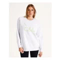 Chloe & Lola Core Logo Sweater in Grey Marle Grey XL
