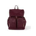 OiOi Signature Mulberry Nylon Nappy Backpack in Brown