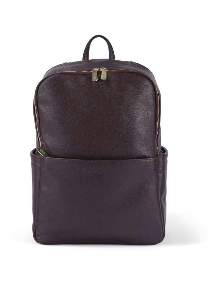 OiOi Multitasker Vegan Leather Nappy Backpack in Mulberry Purple