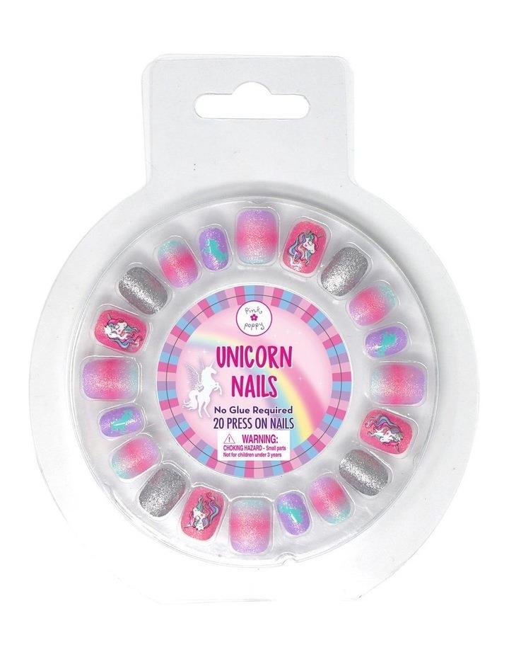 Pink Poppy Unicorn Press On Nails in Pink One Size