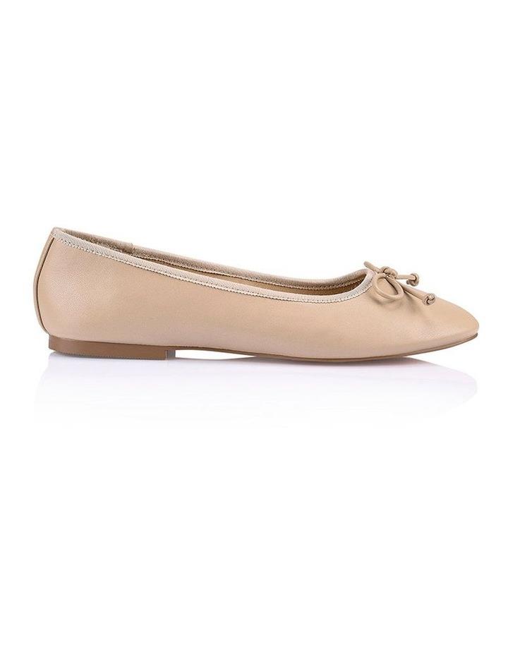 Siren Leather Ballet Flats in Nude Natural 37