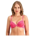Pleasure State My Fit Lace Push Up Bra in Pink Fuchsia 14 D