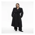 Witchery Draped Trench Coat in Black 14