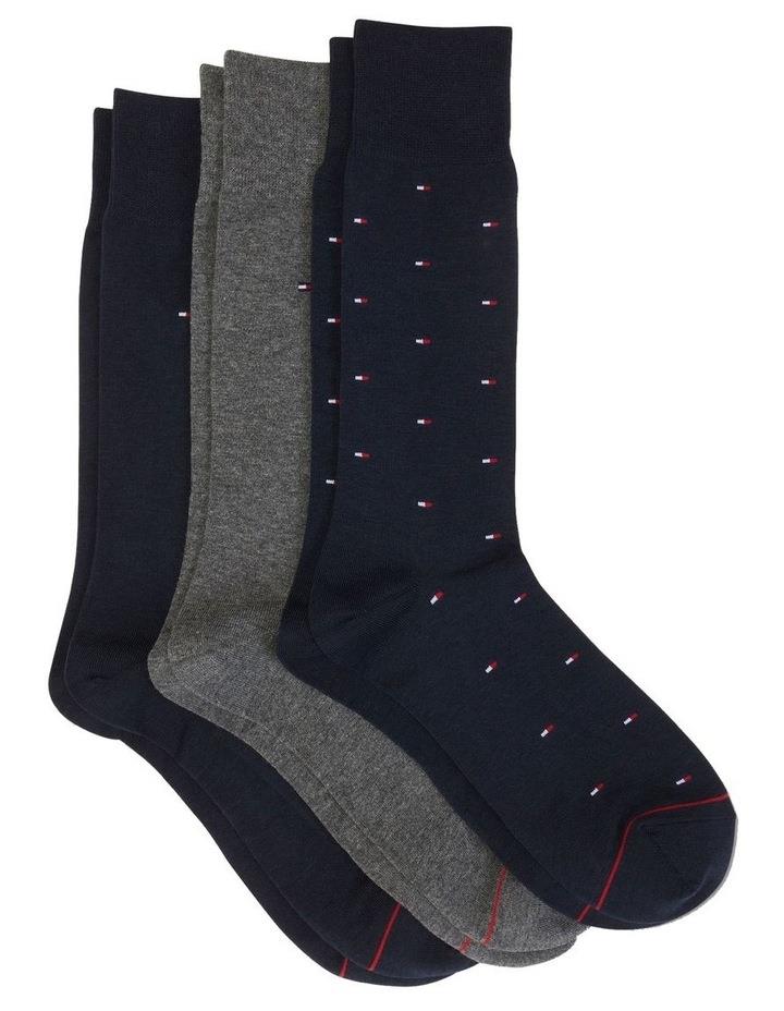 Tommy Hilfiger Dress Socks 3 Pack in Multi Assorted One Size