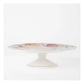 Heritage Winter Floral Footed Cake Stand in Pink