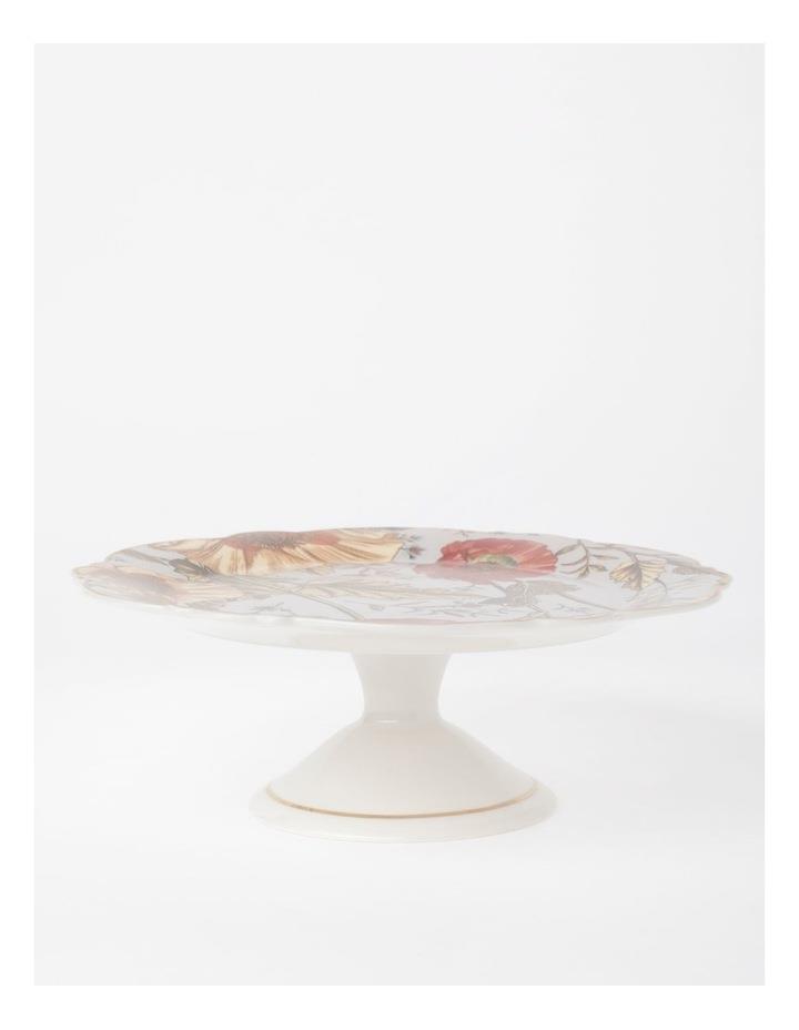 Heritage Winter Floral Footed Cake Stand in Pink