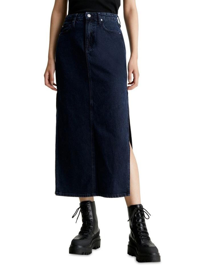 Calvin Klein Jeans Maxi Skirt in Denim Dark Dark Denim 26