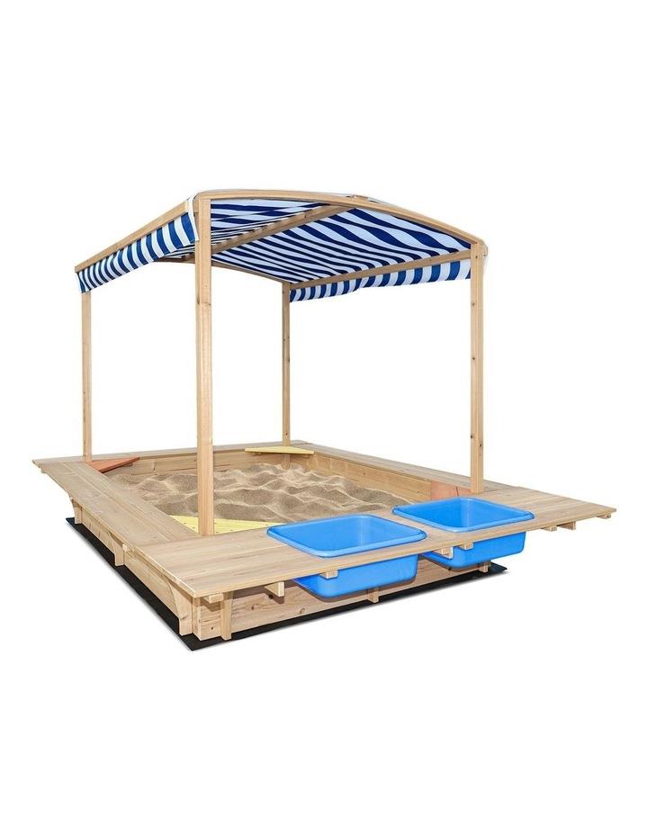 Lifespan Kids Playfort Sandpit with Canopy in Brown
