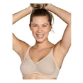 Naturana Wirefree Ribbed Pure Cotton Bra in Light Beige Natural 12A