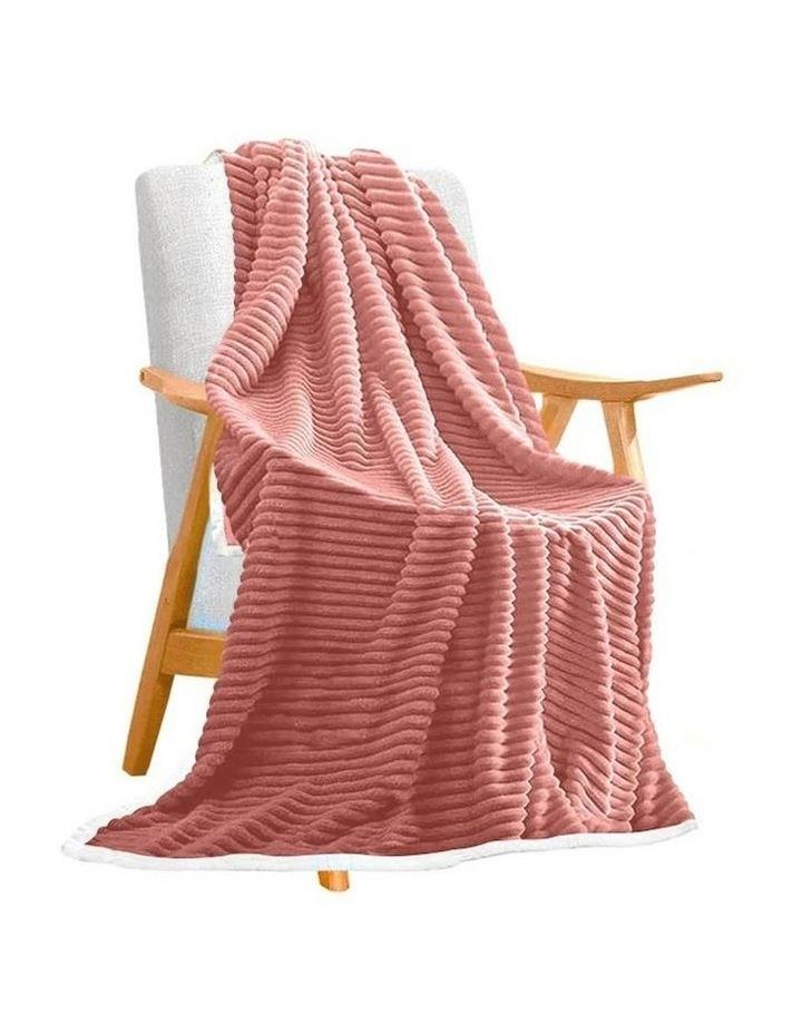 SOGA Thick Throw Blanket in Pink