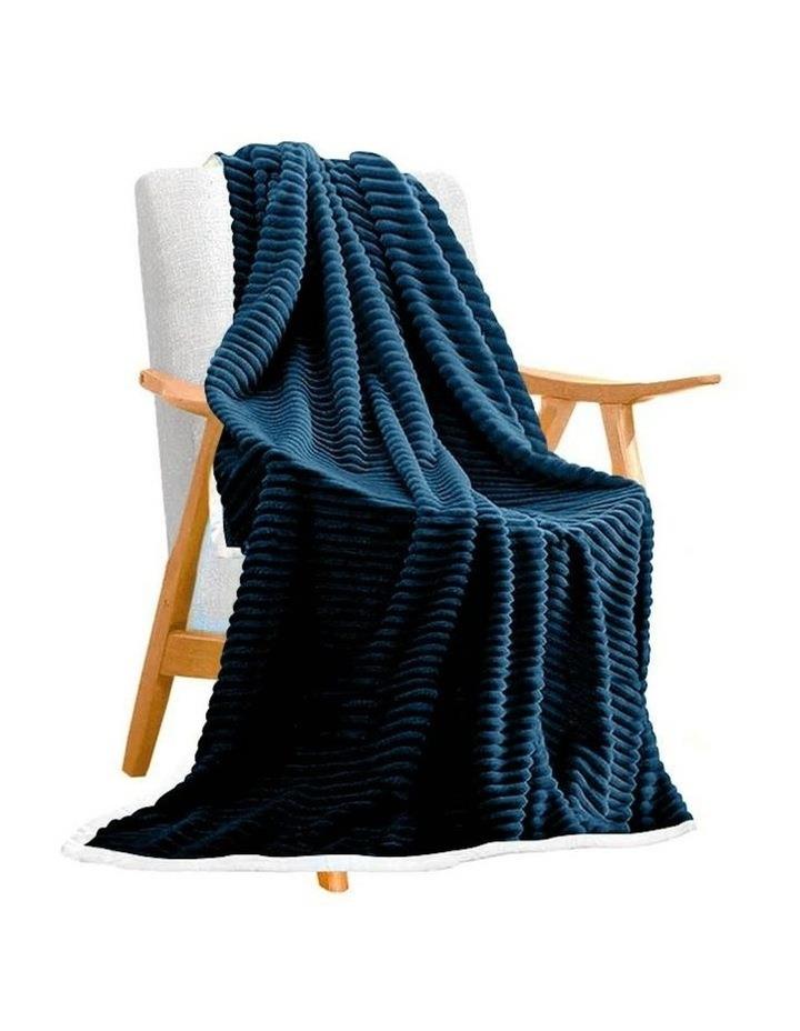 SOGA Thick Throw Blanket in Dark Blue