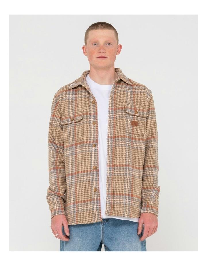 Rusty Houndstooth Overshirt in Natural S