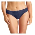 Bendon Lace Thong in Medieval Blue Navy XS