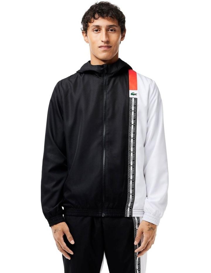 Lacoste Technical Spray Jacket in Black/White Blk/White XL