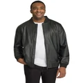 Johnny Bigg Curtis Faux Leather Bomber in Black 7XL