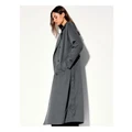 Miss Shop Recycled Blend Trench Coat in Steel Charcoal 14