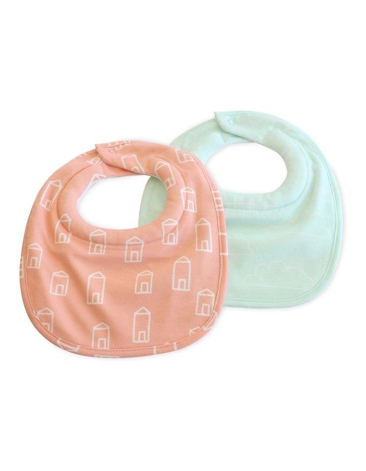 Bubba Blue Nordic Dribble Bib 2 Pack in Coral/Tiffany Assorted One Size