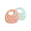 Bubba Blue Nordic Dribble Bib 2 Pack in Coral/Tiffany Assorted One Size