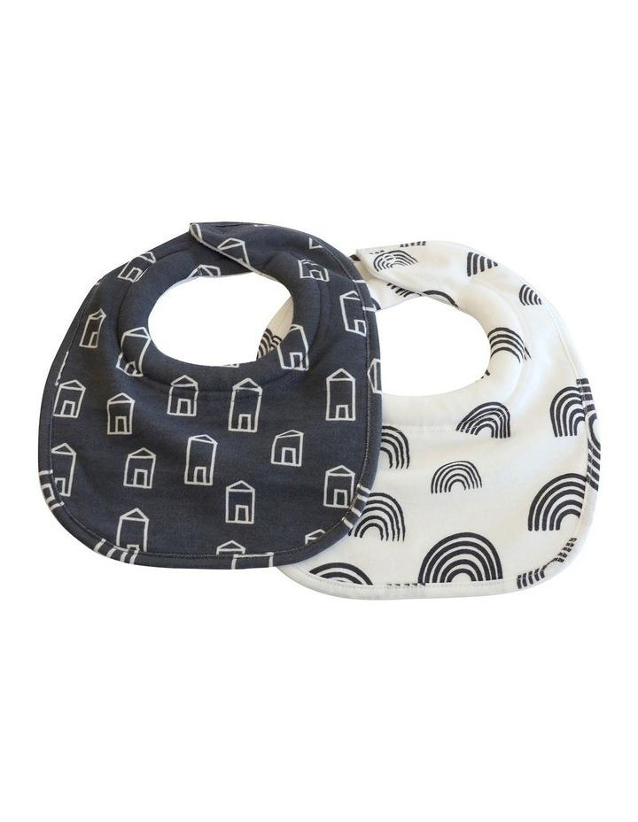Bubba Blue Nordic Dribble Bib 2 Pack in Charcoal/White Charcoal One Size