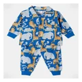 Sprout Safari Pyjama Set in Bright Blue Brt Blue 1