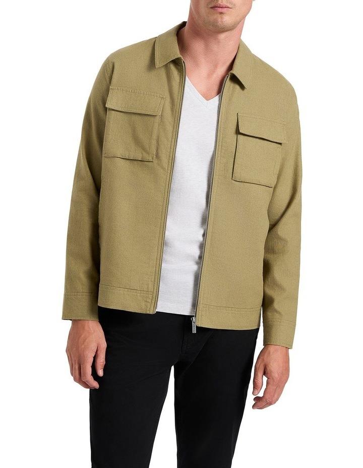 Marcs Liam Linen Jacket in Army Green XS