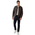 Oxford Noah Leather Jacket in Brown S