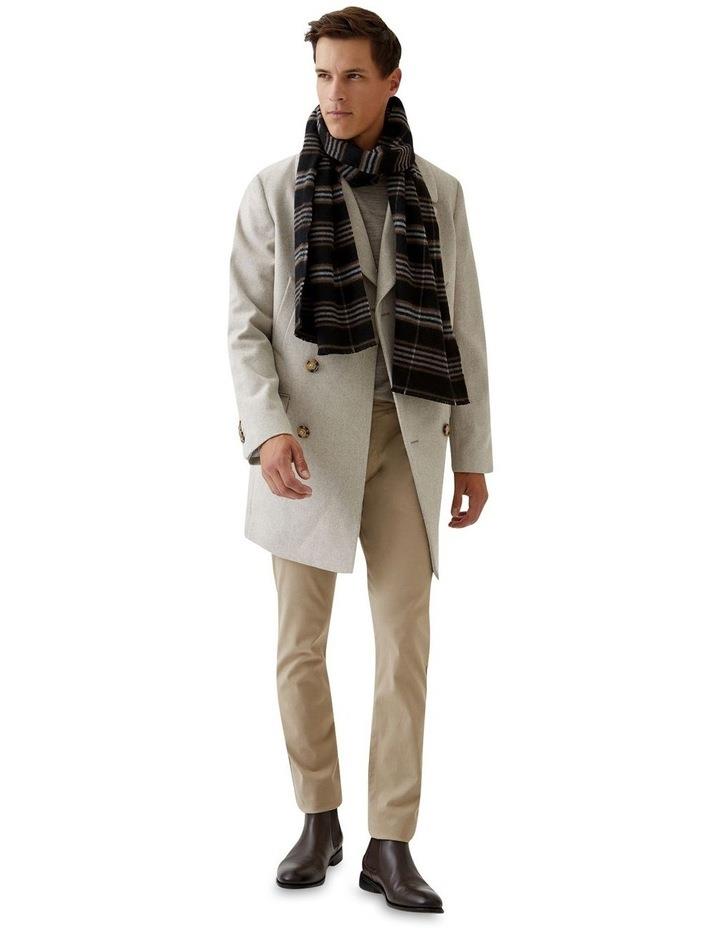 Oxford Mason Wool Rich Overcoat in Oatmeal Lt Brown XL