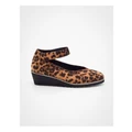 Taking Shape Wedge Ankle Strap Court Shoe in Animal Print Assorted 37