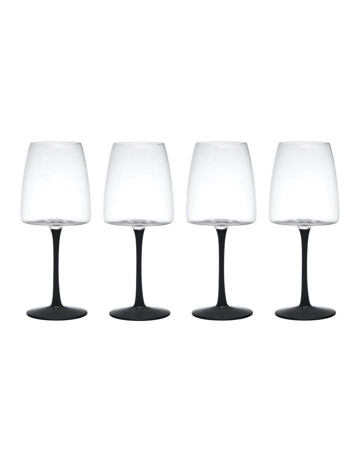 Mikasa Palermo Red Wine Glass 4 Piece Set in Clear/Black Clear