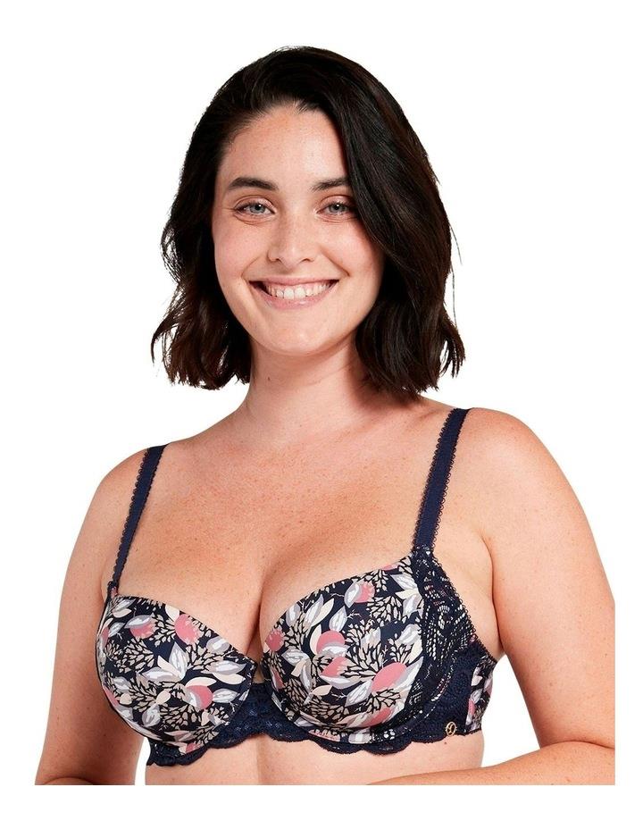 Sans Complexe Ariane Fantaisy Wired Half Cup Padded Bra in Print Marine Blue 12C
