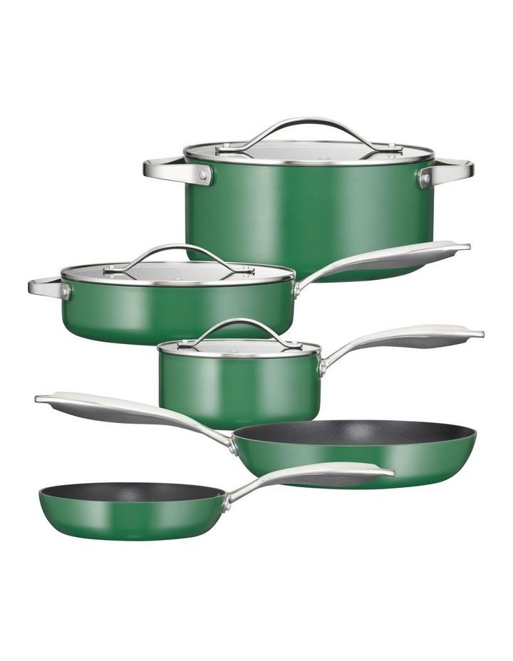 The Cooks Collective Non-Stick 5 Piece Cookset Heritage Green