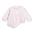 adidas Badge of Sport French Terry Jogger in Clear Pink/White Pink 9-12 Months