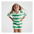 Seed Heritage Core Rugby Dress in Apple Green 7