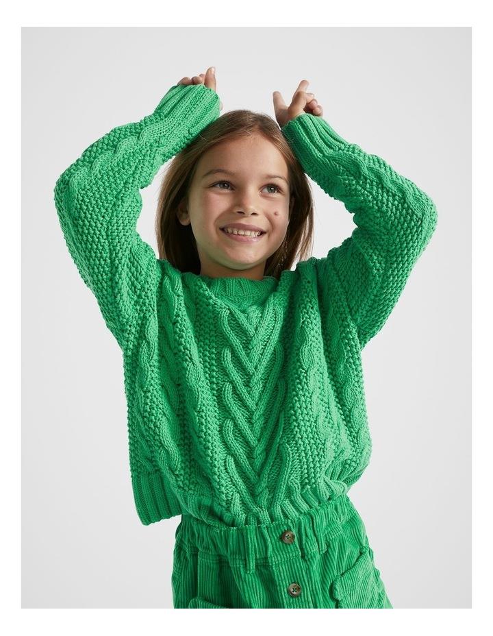 Seed Heritage Cable Knit Sweater in Apple Green 3