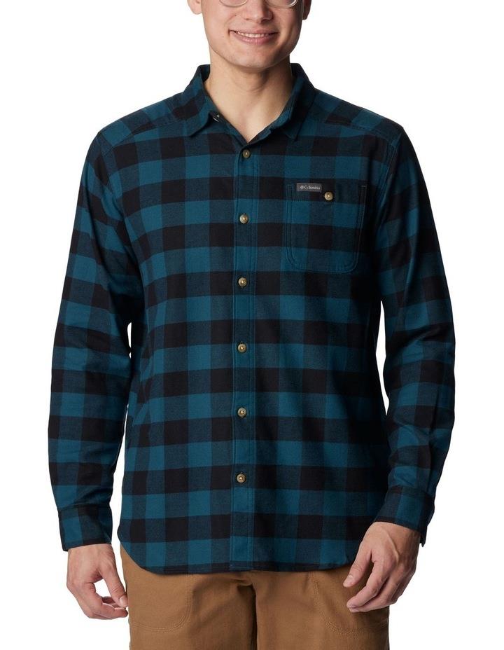 Columbia Cornell Woods Flannel Long Sleeve Shirt in Night Wave Buffalo Assorted M