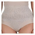 Naturana Powerlace High Waist Lace Shaping Brief in Light Beige Natural L