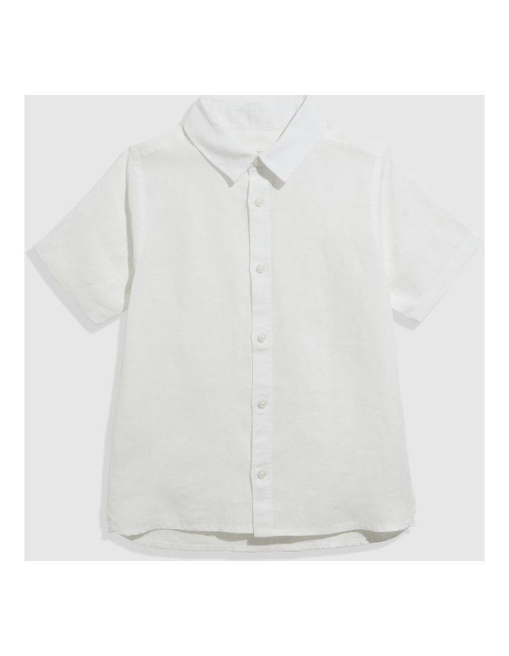 Country Road Linen Short Sleeve Shirt in White 4