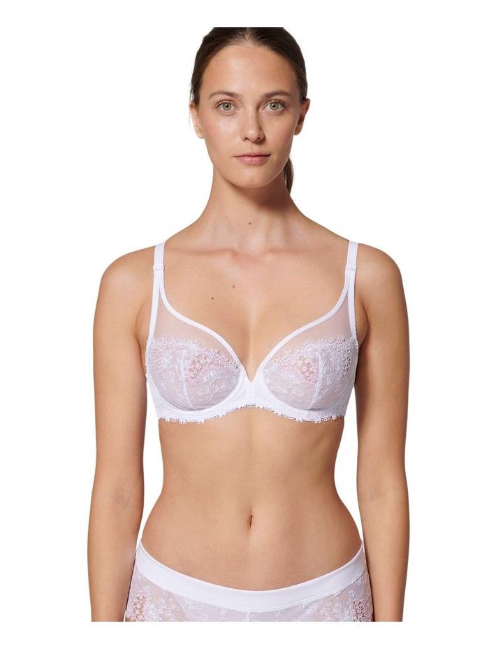 Simone Perele Wish Full Cup Plunge Bra in Crystal White 14G