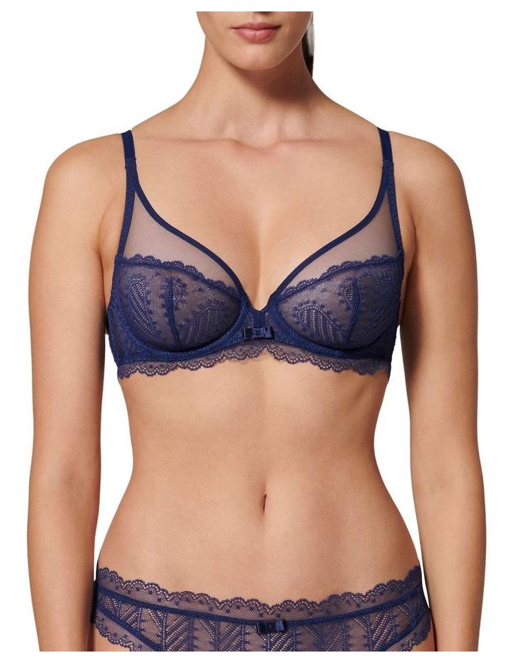 Simone Perele Canopee Full Cup Plunge Bra in Blue Navy 12D