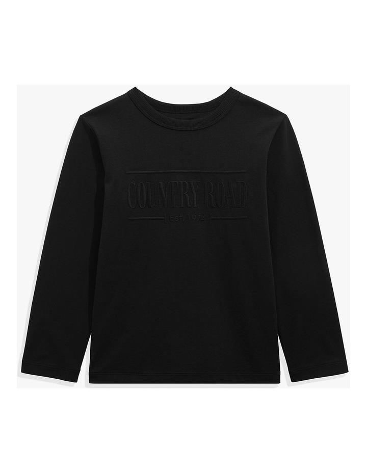 Country Road Long Sleeve Heritage T-shirt in Black 7