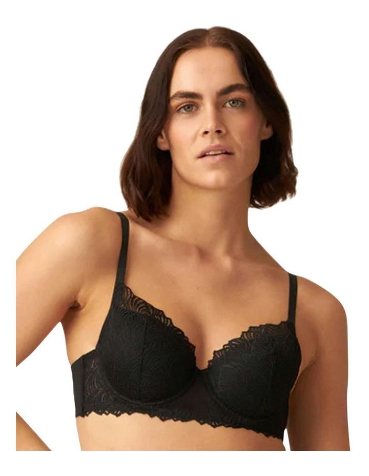 Naturana The Friday Recycled Lace Lined Underwire Bra in Black 10E