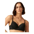 Naturana The Friday Recycled Lace Lined Underwire Bra in Black 14DD