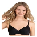 Naturana Padded Spacer Cup Wired T-shirt Bra in Black 12DD