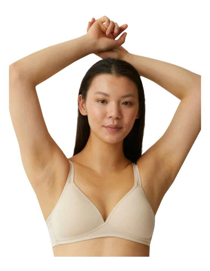 Naturana Seamless Wirefree Bra with Mesh in Light Beige 12A