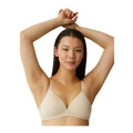 Naturana Seamless Wirefree Bra with Mesh in Light Beige 12A